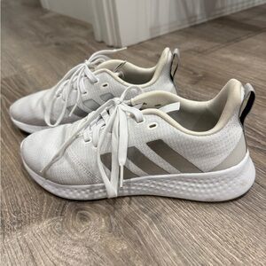 Adidas White and Gray Athletic Shoes